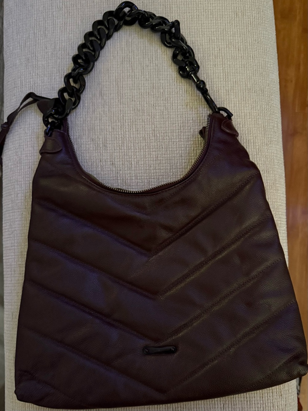 Rebecca Minkoff Women’s Quilted Shoulder Bag in Deep Burgundy (Merlot)